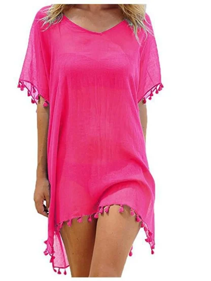 See-through Tassel Swimsuit Cover Ups - Image 4