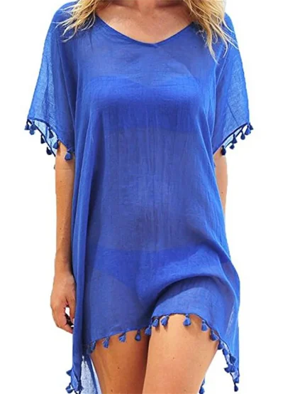 See-through Tassel Swimsuit Cover Ups - Image 5