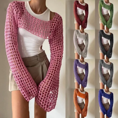 Knitted Fishnet Swimsuit Cover Ups - Image 5