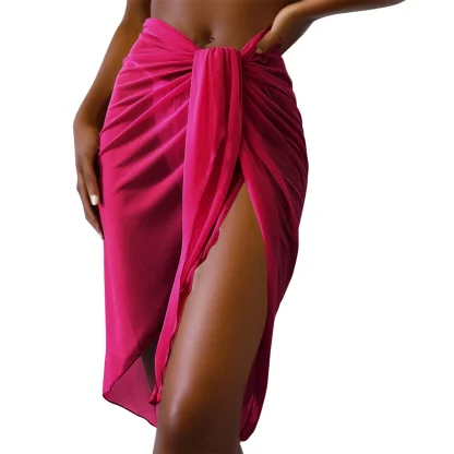 Sheer Mesh Wrap Swimsuit Cover Ups - Image 3