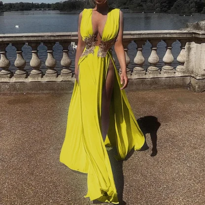 Elegant High Slit Swimsuit Cover Ups - Image 3