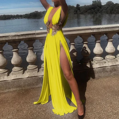 Elegant High Slit Swimsuit Cover Ups - Image 4