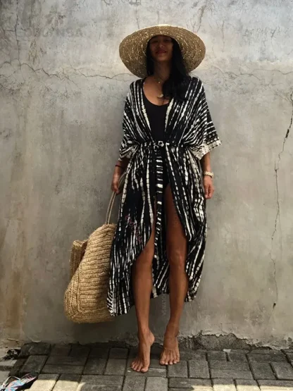Striped Tie Dye Swimsuit Cover Ups - Image 3