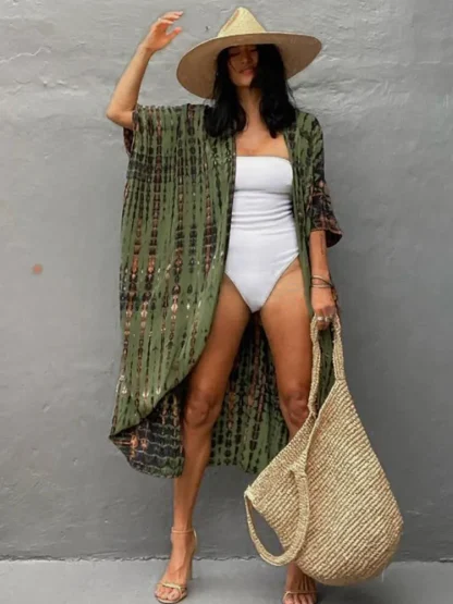 Striped Tie Dye Swimsuit Cover Ups - Image 5