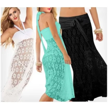 Sexy Hollow Out Swimsuit Cover Up - Image 6