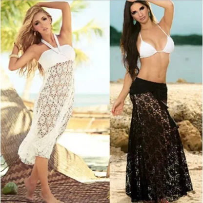 Sexy Hollow Out Swimsuit Cover Up - Image 5