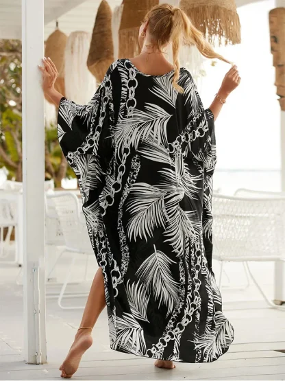 V-neck Maxi Dress Swimsuit Cover Ups - Image 3