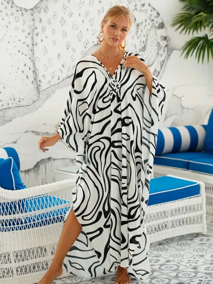 Zebra Print Dress Swimsuit Cover Up
