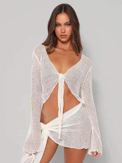 Sexy See-through Swimsuit Cover Up Set