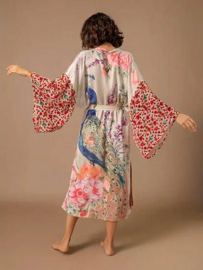 Floral Midi Robe Swimsuit Cover Up - Image 2