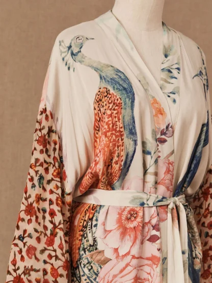 Floral Midi Robe Swimsuit Cover Up - Image 3