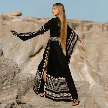 Maxi Waist Tie Swimsuit Cover Up - Image 3