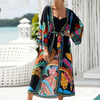 Printed Dress Swimsuit Cover Ups