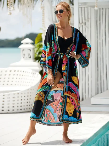 Printed Dress Swimsuit Cover Ups