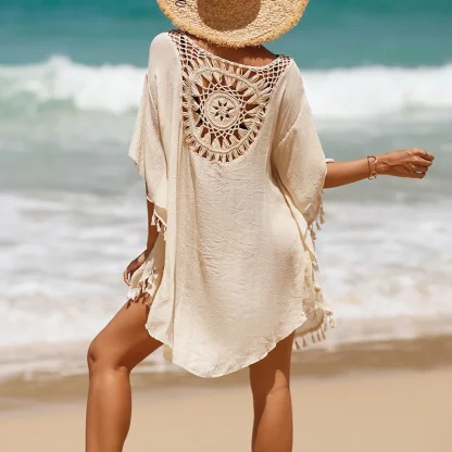 Crochet Floral Pattern Swimsuit Cover Ups - Image 4