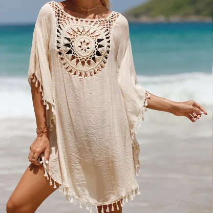 Crochet Floral Pattern Swimsuit Cover Ups - Image 5