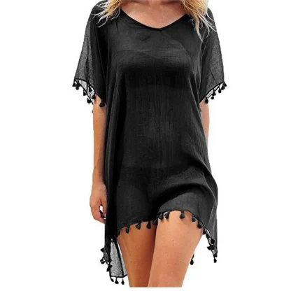 Soft Tunic Tassel Swimsuit Cover Ups - Image 7