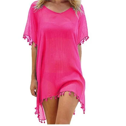 Soft Tunic Tassel Swimsuit Cover Ups - Image 5