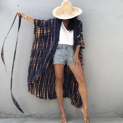 Striped Tie Dye Swimsuit Cover Ups - Image 2