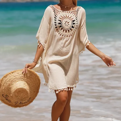 Crochet Floral Pattern Swimsuit Cover Ups - Image 7