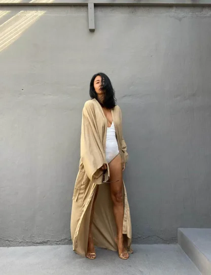 Long Robe Swimsuit Cover Ups - Image 7