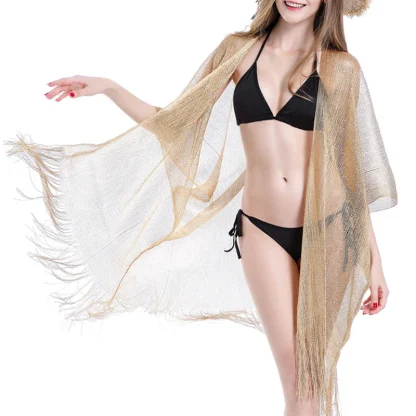 Leopard Tassel Swimsuit Cover Ups - Image 7