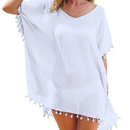 Soft Tunic Tassel Swimsuit Cover Ups - Image 2