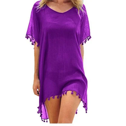 Soft Tunic Tassel Swimsuit Cover Ups - Image 4
