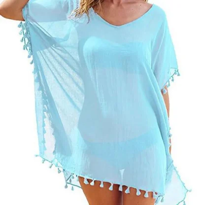 Soft Tunic Tassel Swimsuit Cover Ups