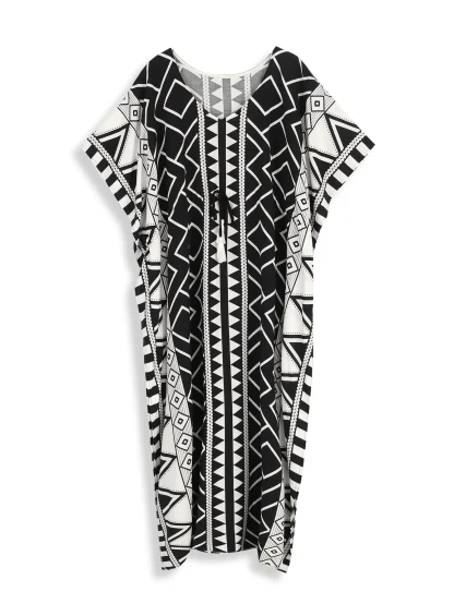 Long Batwing Sleeve Swimsuit Cover Up - Image 7