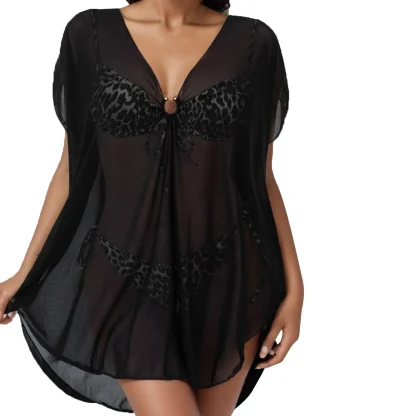 Mesh Mini Dress Swimsuit Cover Up - Image 2