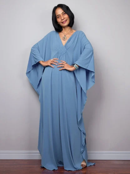 V-neck Long Swimsuit Cover Ups - Image 2