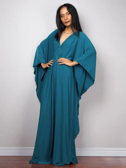 V-neck Long Swimsuit Cover Ups - Image 3