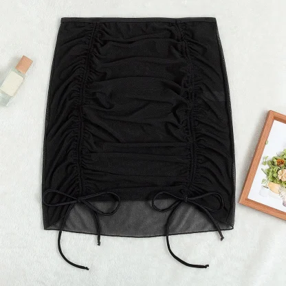 Mesh Drawstring Swimsuit Cover Up - Image 2